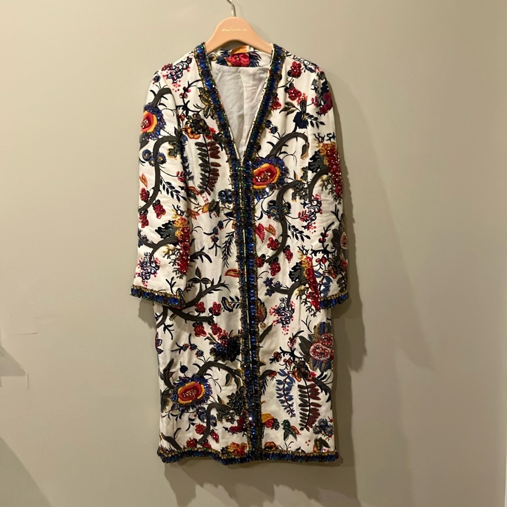 Tory Burch Multicolor Embroidered Coat